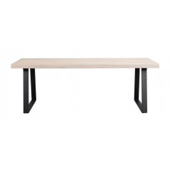 RO Brooklyn Extending Dining Table U 220x95 Whitewash/Black